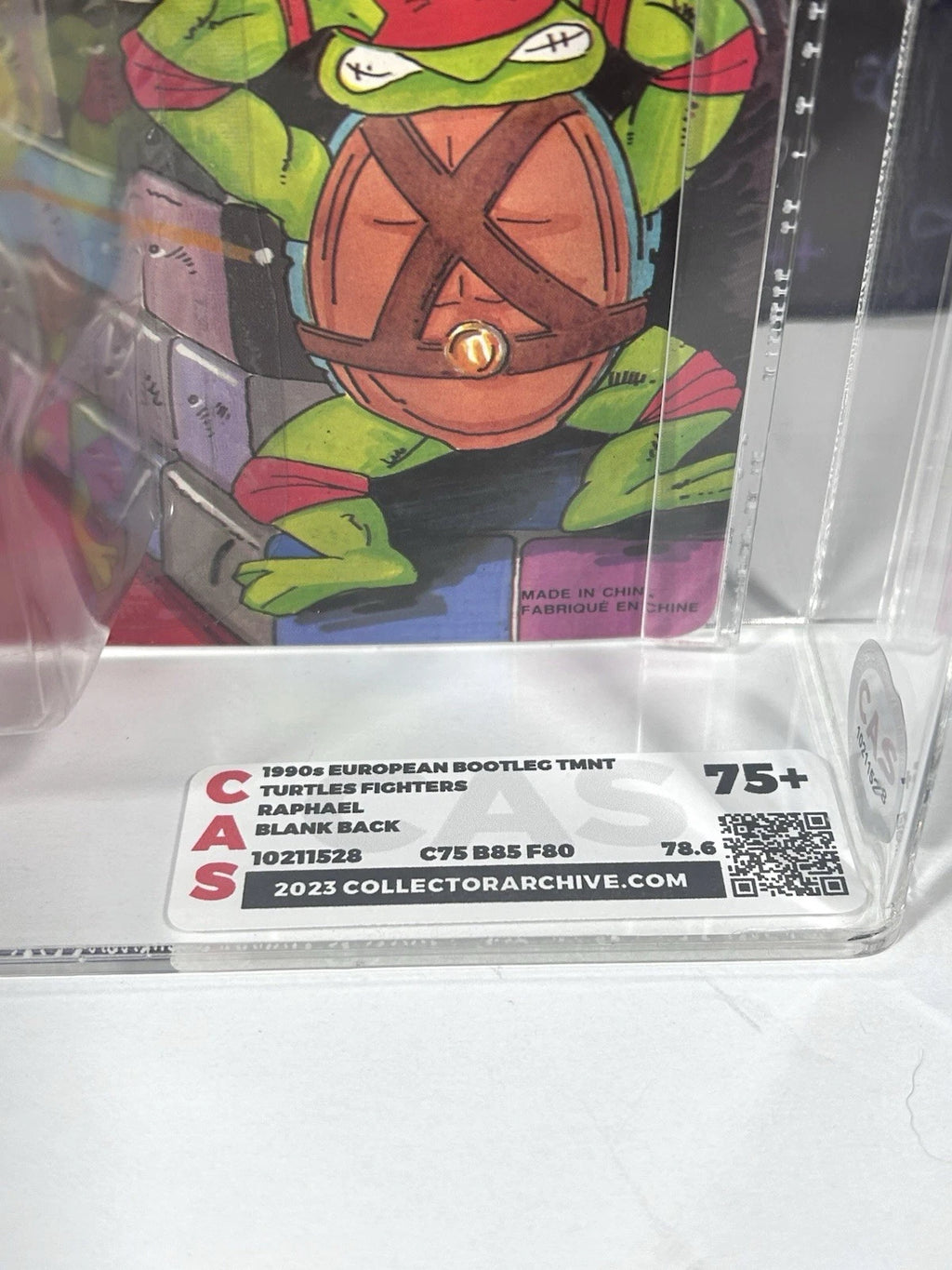 Vintage TMNT European BOOTLEG Turtle Fighters Raphael CAS 75+
