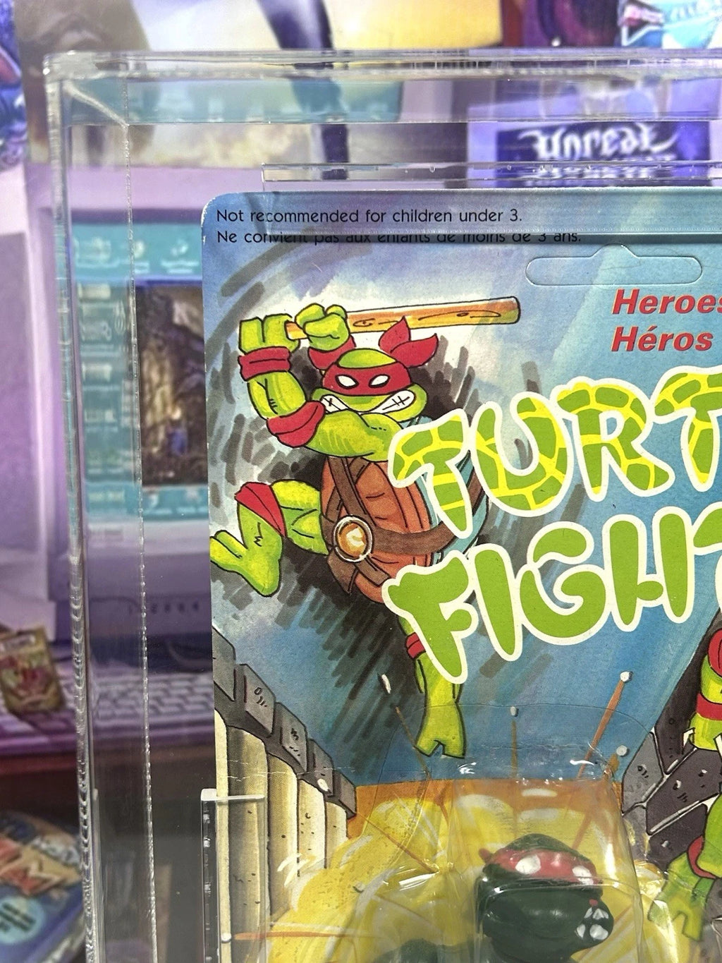 Vintage TMNT European BOOTLEG Turtle Fighters Raphael CAS 75+