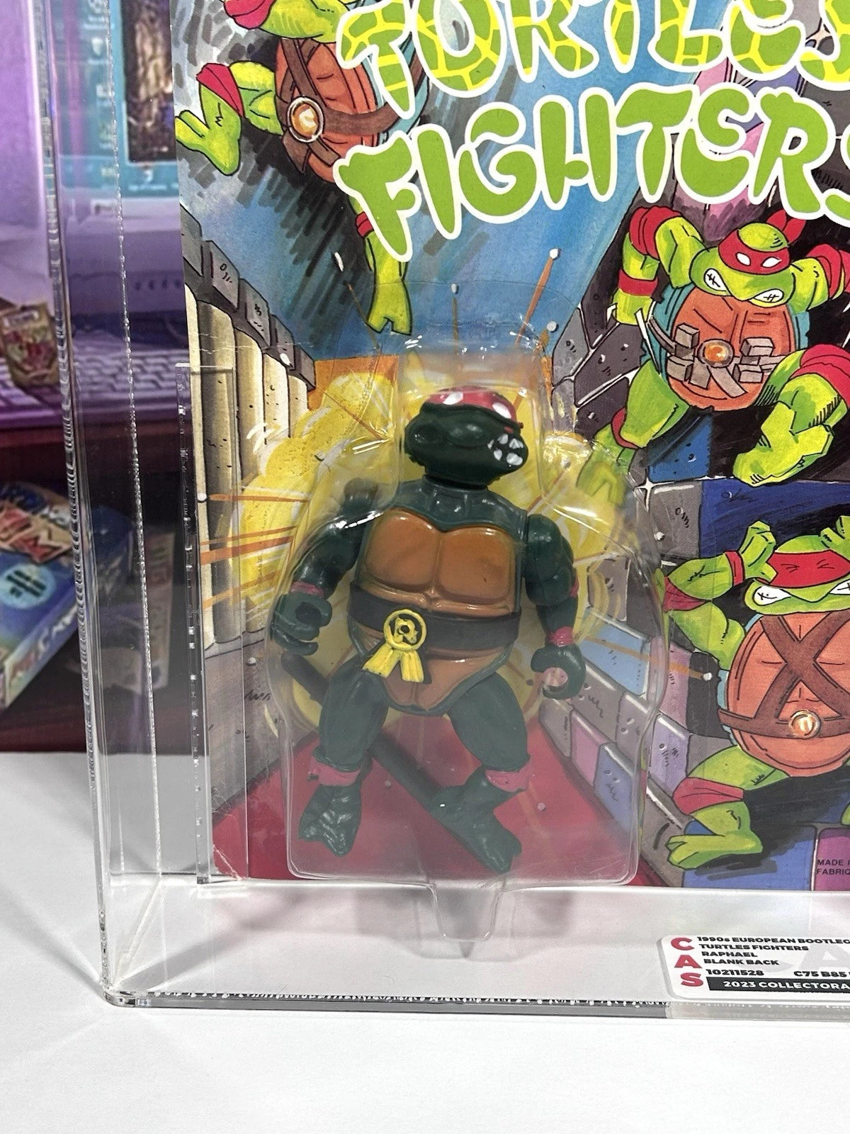 Vintage TMNT European BOOTLEG Turtle Fighters Raphael CAS 75+