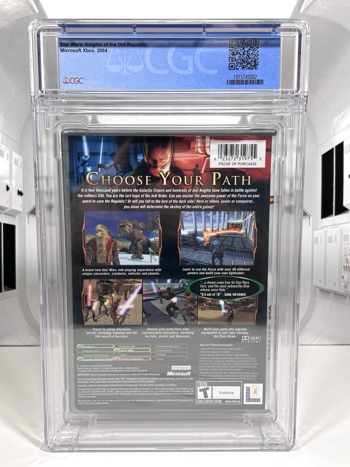 Star Wars Knights of the Old Republic KOTOR Xbox Graded CGC 9.6. A+ Sealed Game