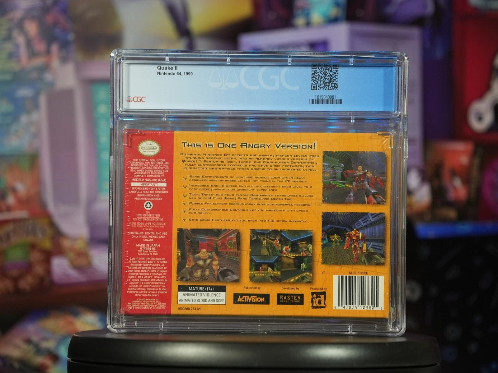 SEALED N64 Quake II CGC Graded 8.5 A Seal LRB Vintage Nintendo 64