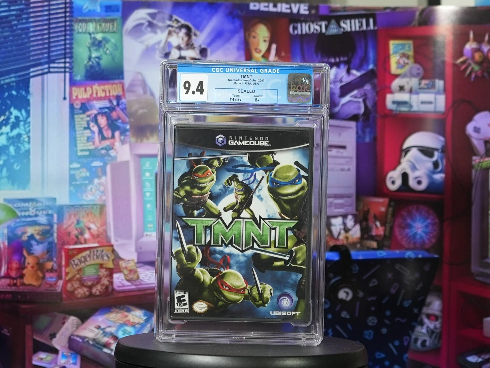 SEALED Nintendo Gamecube TMNT MOC CGC Graded 9.4 B+ Y-Folds Video Game Turtles