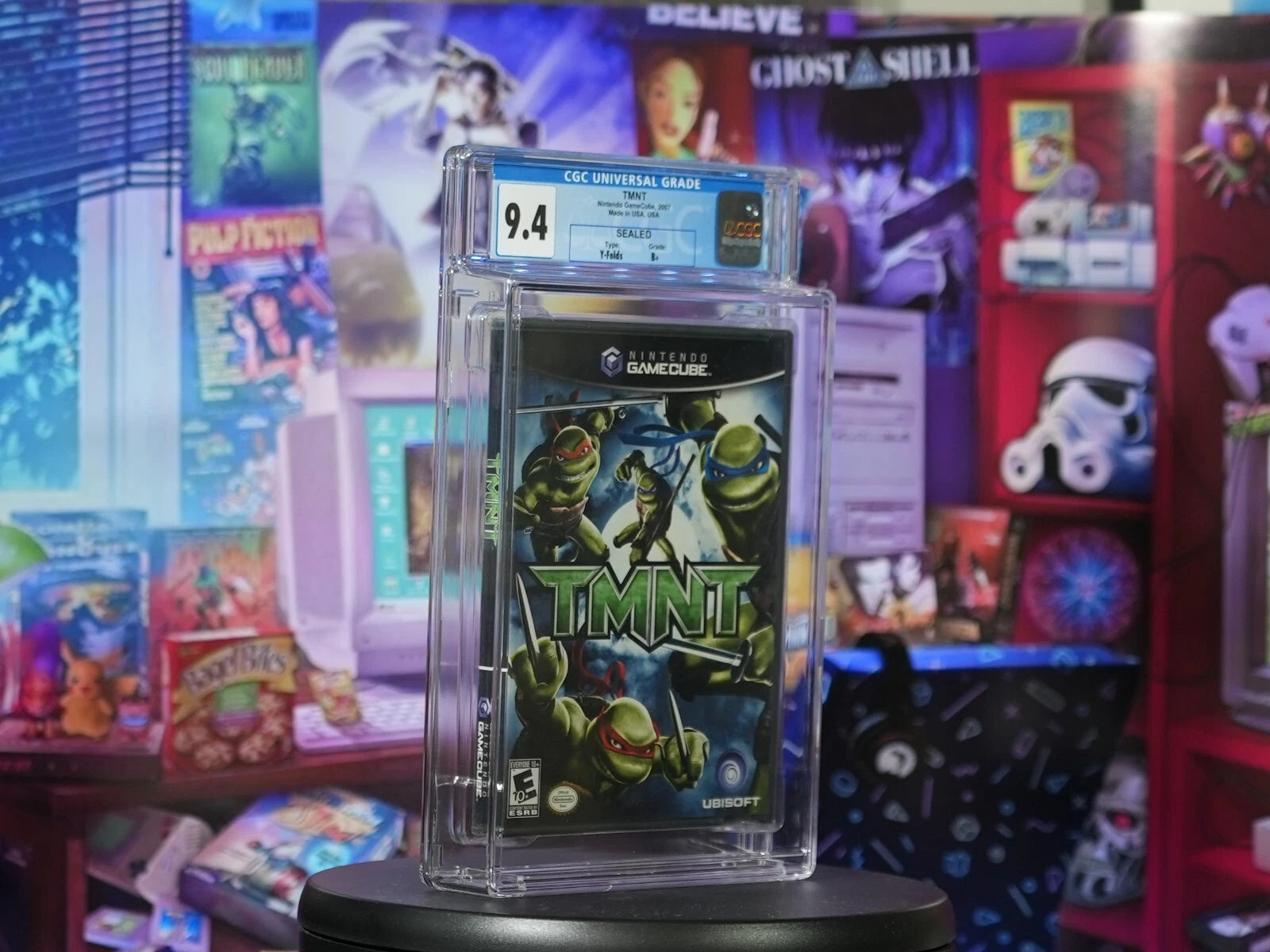 SEALED Nintendo Gamecube TMNT MOC CGC Graded 9.4 B+ Y-Folds Video Game Turtles