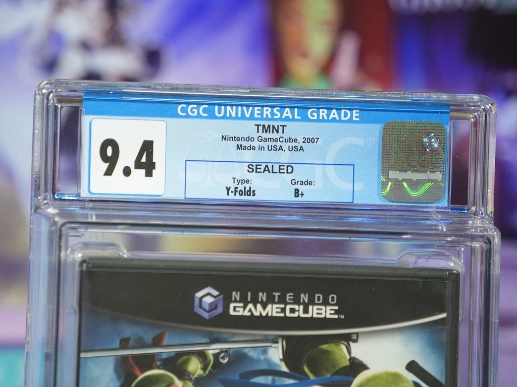 SEALED Nintendo Gamecube TMNT MOC CGC Graded 9.4 B+ Y-Folds Video Game Turtles