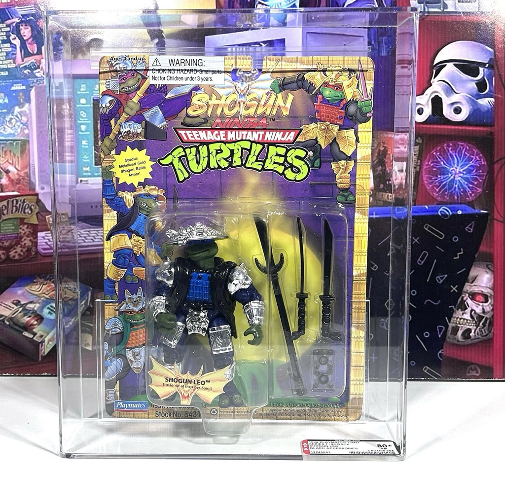 Vintage 1994 TMNT MOC Shogun LEONARDO BLACK Accessories Graded AFA 80+ Playmates