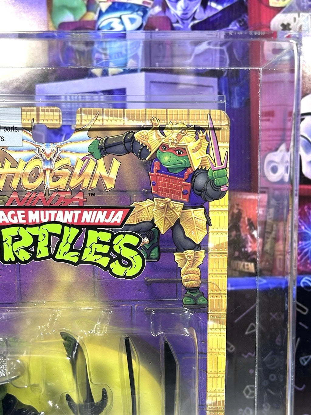 Vintage 1994 TMNT MOC Shogun LEONARDO BLACK Accessories Graded AFA 80+ Playmates